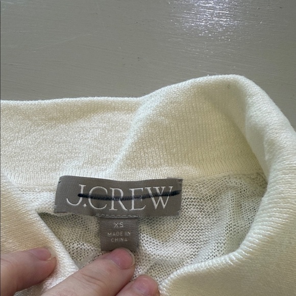 J. Crew Collared button-up sweater in linen Size XS - Picture 3 of 9